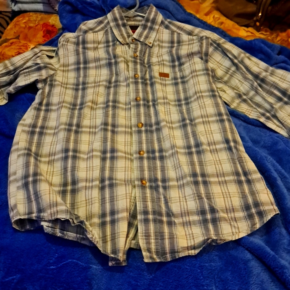 Plaid  long sleeved button up